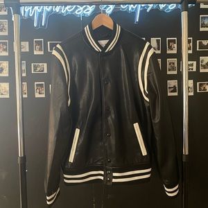 Leather Varsity Jacket